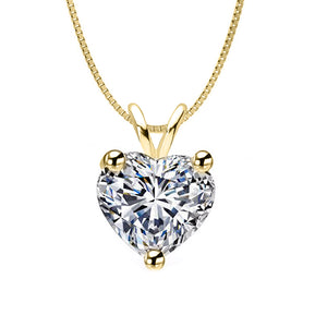 18 KARAT YELLOW GOLD HEART PENDANT WITH BOX CHAIN. BUILD YOUR OWN PENDANT.