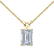 18 KARAT YELLOW GOLD EMERALD PENDANT WITH ROLO CHAIN. BUILD YOUR OWN PENDANT.
