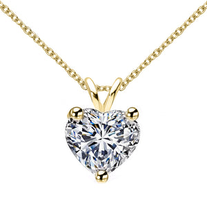 18 KARAT YELLOW GOLD HEART PENDANT WITH ROLO CHAIN. BUILD YOUR OWN PENDANT.