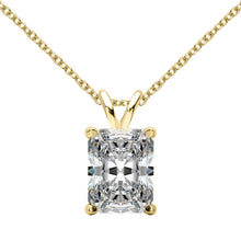 18 KARAT YELLOW GOLD RADIANT PENDANT WITH ROLO CHAIN. BUILD YOUR OWN PENDANT.