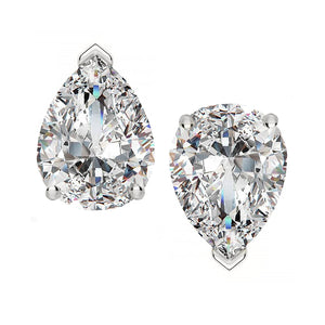PLATINUM 950 PEAR. Choose From 0.25 CTW To 10.00 CTW