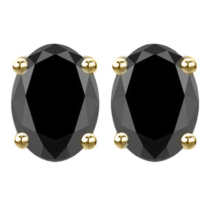 14 KARAT YELLOW GOLD BLACK OVAL. Choose From 0.25 CTW To 10.00 CTW