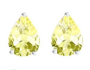 14 KARAT WHITE GOLD CANARY PEAR. Choose From 0.25 CTW To 10.00 CTW