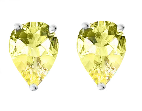 14 KARAT WHITE GOLD CANARY PEAR. Choose From 0.25 CTW To 10.00 CTW