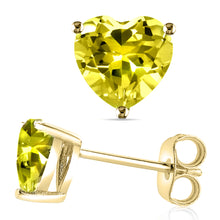 14 KARAT YELLOW GOLD CANARY HEART. Choose From 0.25 CTW To 10.00 CTW